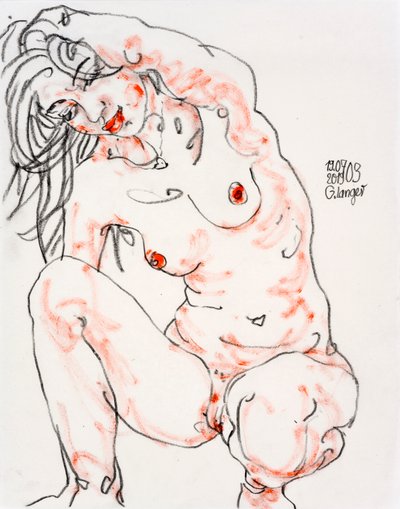 Female Nude, Flying Thoughts by Gunter Langer
