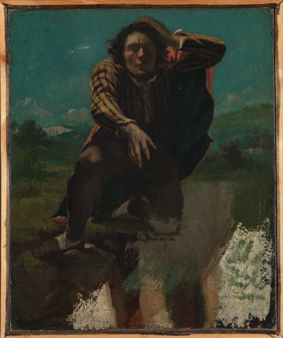 On the Edge of the Cliff by Gustave Courbet