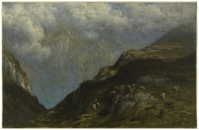 Mountain landscape by Gustave Dore