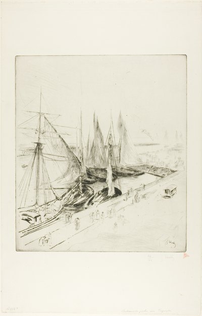 Fishing Boats of Tréport by Gustave Leheutre