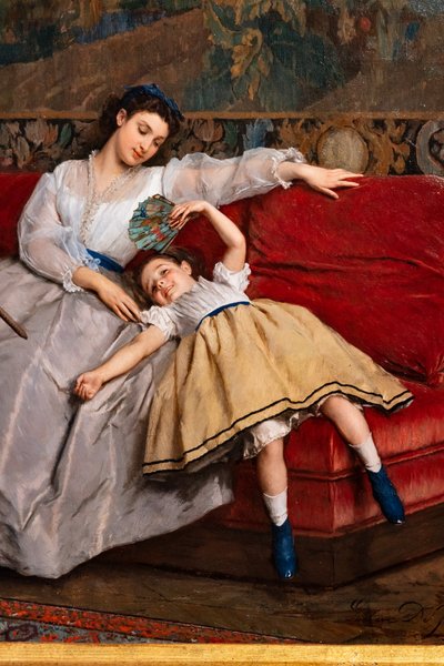 Joys of Motherhood (detail) by Gustave Léonard de Jonghe