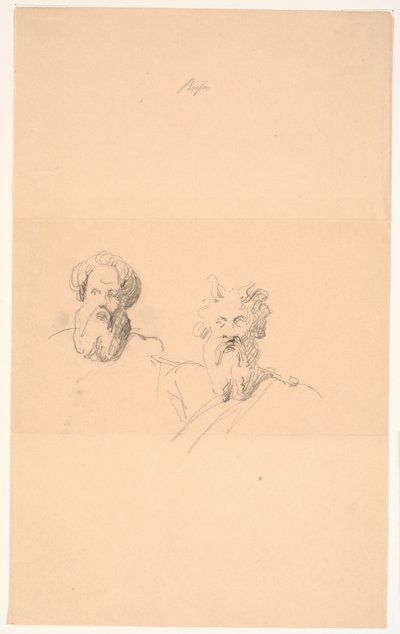 Two Bearded Study Heads. One for Moses by H.W. Bissen