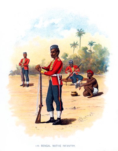 11th Bengal Native Infantry, c1890 by H. Bunnett