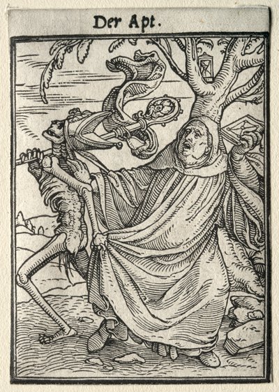 Dance of Death: The Abbot by Hans Holbein