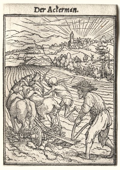 Dance of Death: The Ploughman by Hans Holbein