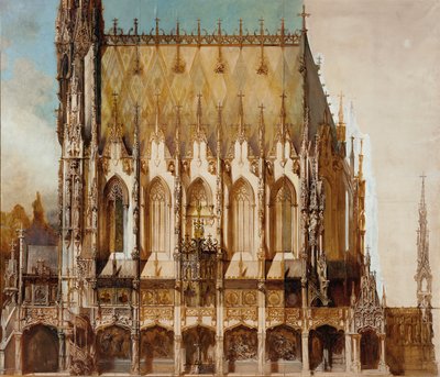 Gothic Tomb Church of St. Michael, Side View by Hans Makart