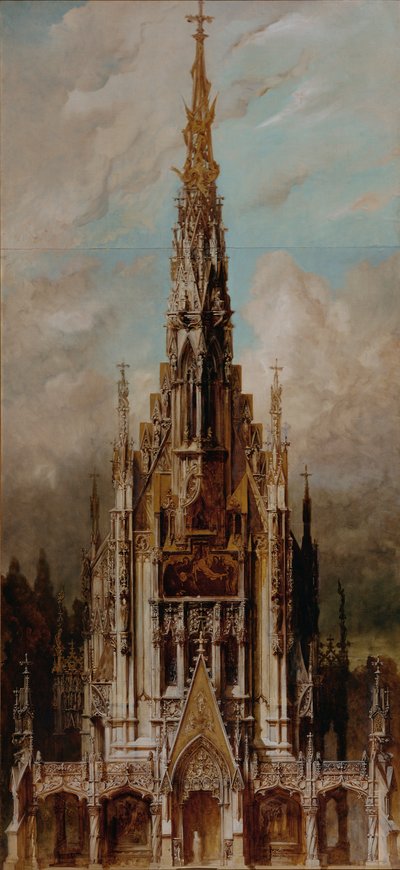 Gothic Grave Church St. Michael, Tower Facade by Hans Makart