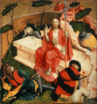 Resurrection (detail) from Wurzach Altarpiece by Hans Multscher