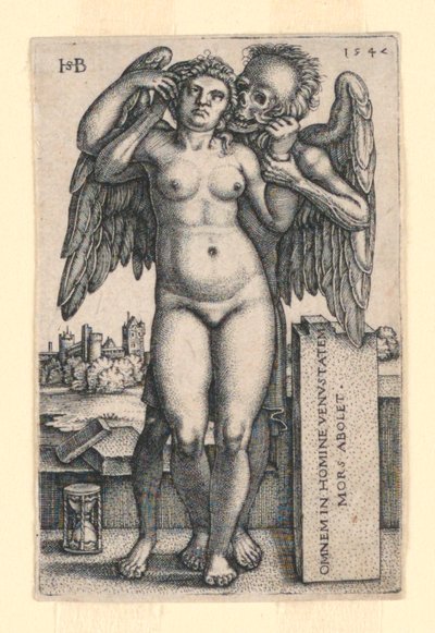 Death and the Standing Nude Woman by Hans Sebald Beham