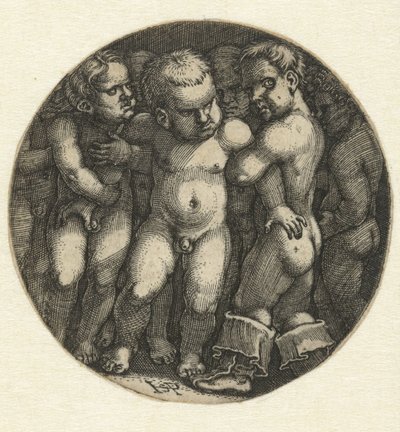 Seven Naked Boys by Hans Sebald Beham