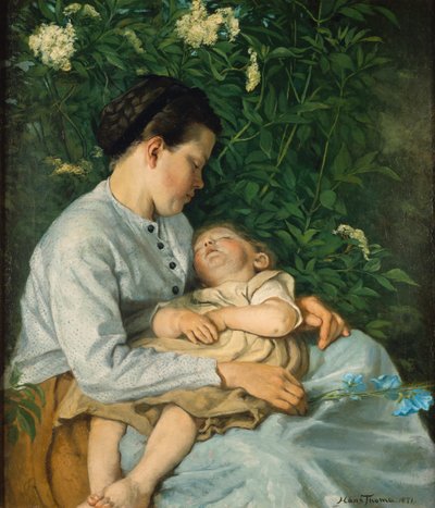 Under the elder bush by Hans Thoma