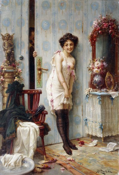 The Amorous Visitor by Hans Zatzka