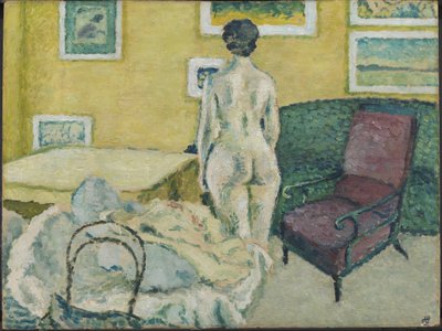 Interior with Standing Nude by Harald Giersing