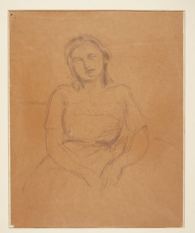 Seated Young Girl by Harald Giersing
