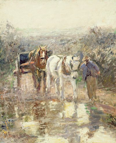 Horses and Cart by Harry Fidler