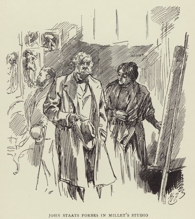 John Staats Forbes in Millets Studio by Harry Furniss