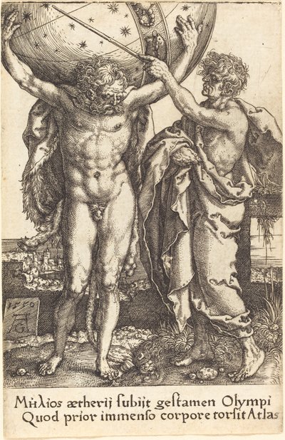 Hercules and Atlas, 1550 by Heinrich Aldegrever