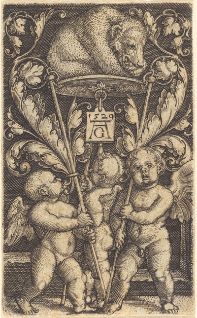 Three Cupids and a Bear by Heinrich Aldegrever