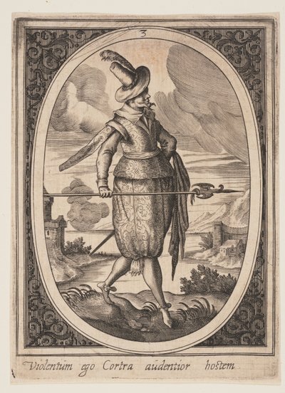 Plate 3 from Military Figures by Heinrich Ulrich
