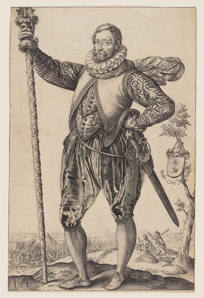A Pike-Man Turned to Left by Hendrick Goltzius