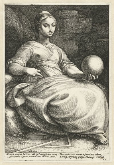 Erato (The Nine Muses series) by Hendrick Goltzius