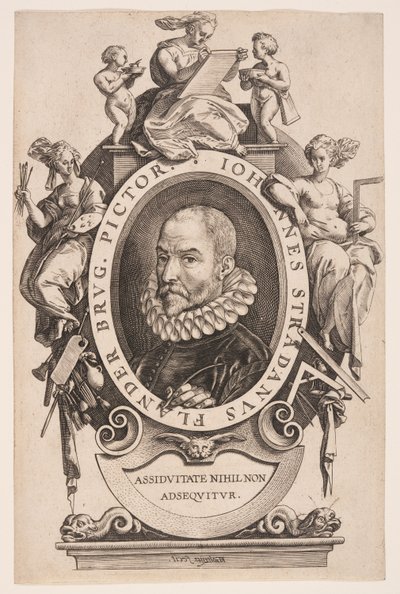 Johannes Stradanus by Hendrick Goltzius