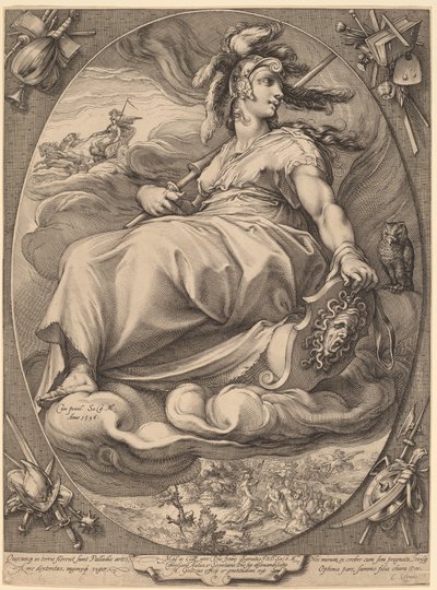 Minerva by Hendrick Goltzius
