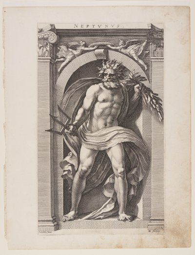 Neptune, from Eight Pagan Gods by Hendrick Goltzius