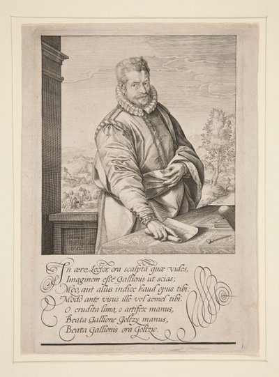 Portrait of Philip Galle by Hendrick Goltzius