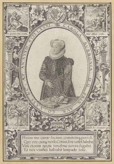 Portrait of Charlotte of Bourbon by Hendrick Goltzius