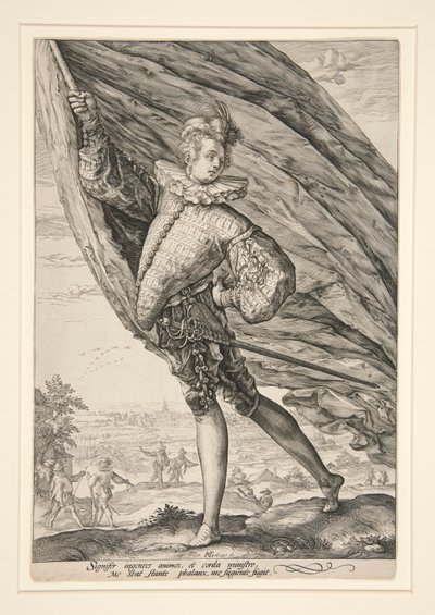 The Standard-bearer, turned to left by Hendrick Goltzius