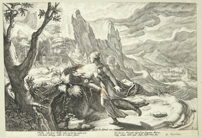 Thisbe Frightened by the Lion by Hendrick Goltzius