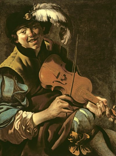 A Boy Violinist by Hendrick ter Brugghen