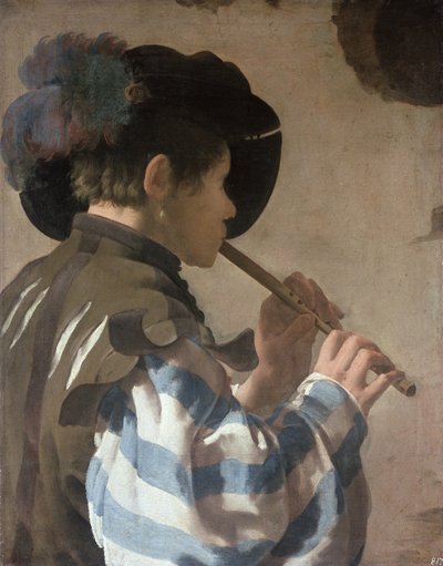 Knave Playing a Fife by Hendrick ter Brugghen