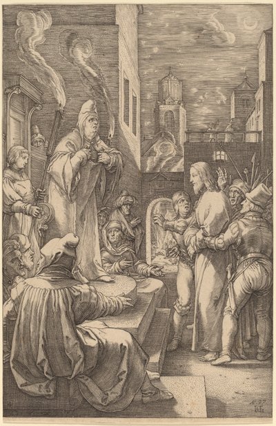 Christ before Caiphas by Hendrik Goltzius
