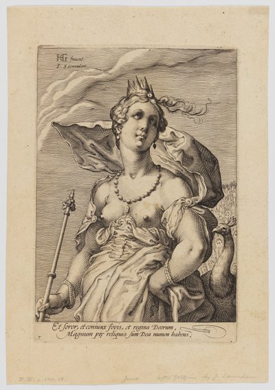 Juno, from the Three Goddesses by Hendrik Goltzius