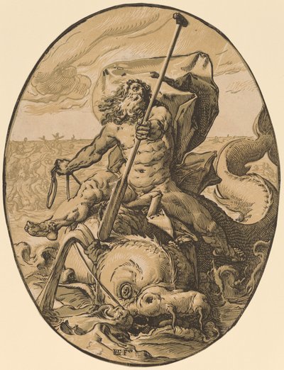 Oceanus by Hendrik Goltzius