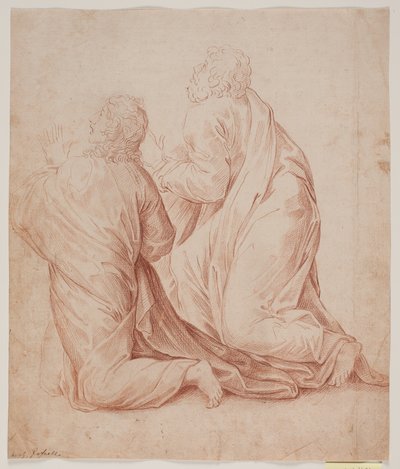 Two Kneeling Men by Hendrik Krock