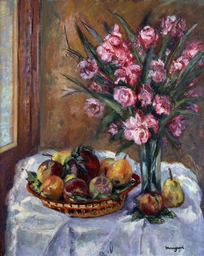 Oleander and Fruit by Henri Charles Manguin