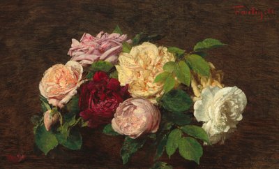 Roses de Nice on a Table by Ignace Henri Jean Fantin Latour