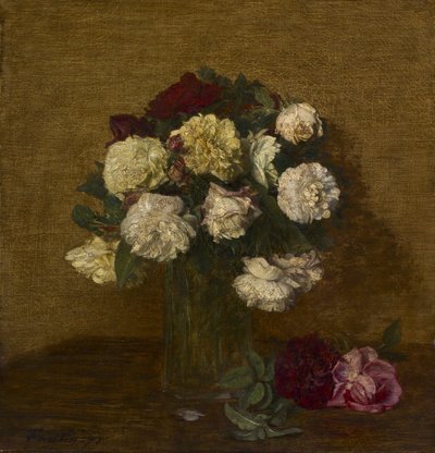 Roses in a Vase, 1878 by Ignace Henri Jean Fantin Latour