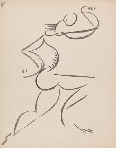 Male Dancing Figure, in Profile by Henri Gaudier Brzeska