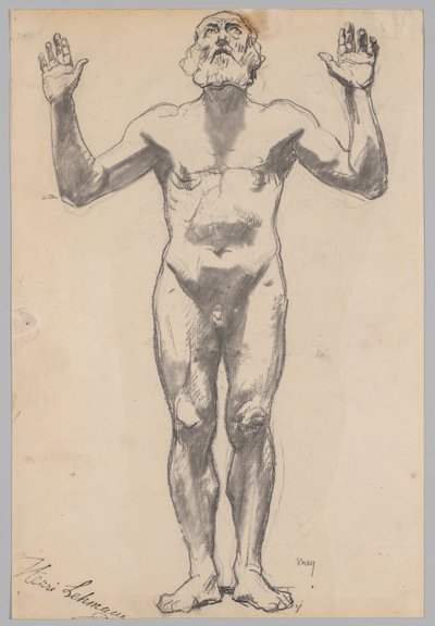 Nude Study of an Old Man by Henri Lehmann