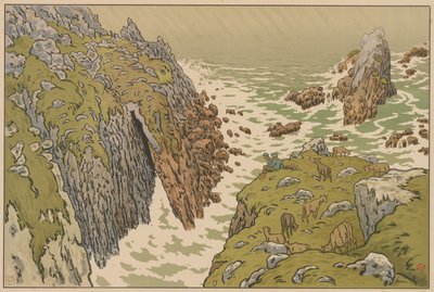 Aspects of Nature: The Cliff by Henri Rivière