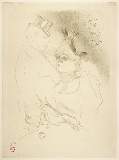 Mademoiselle Lender and Baron by Henri de Toulouse Lautrec