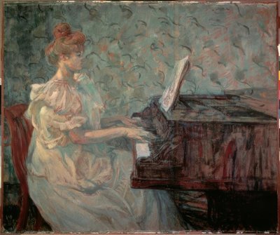 Misia Natanson at the Piano by Henri de Toulouse Lautrec