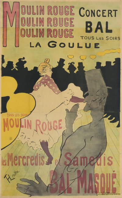 Moulin Rouge, La Goulue by Henri de Toulouse Lautrec