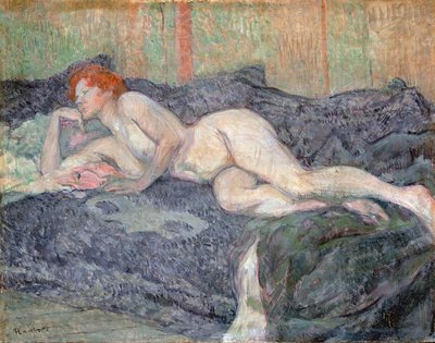 Reclining Nude by Henri de Toulouse Lautrec