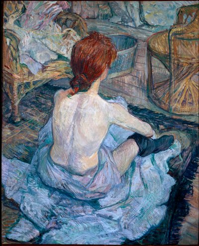 The toilette by Henri de Toulouse Lautrec