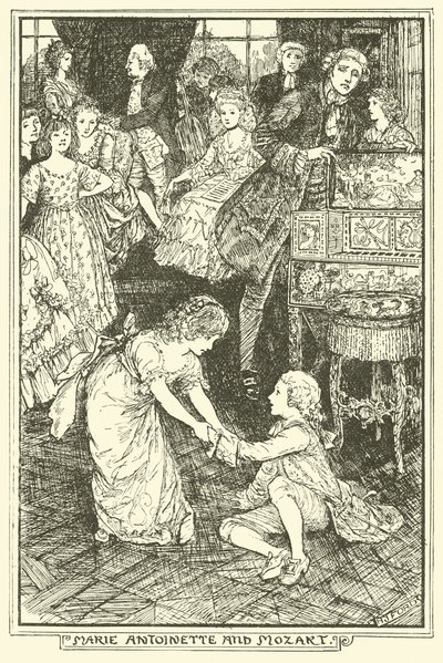 Marie Antoinette and Mozart by Henry Justice Ford